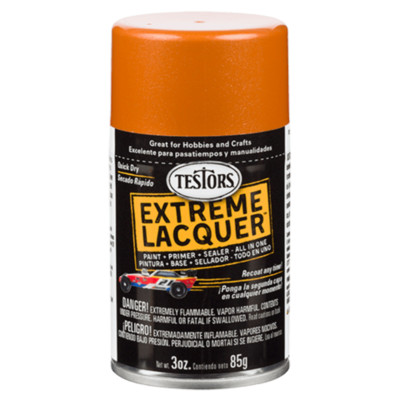 Testors 1831MT One Coat Lacquer Spray Fiery Orange, 3oz