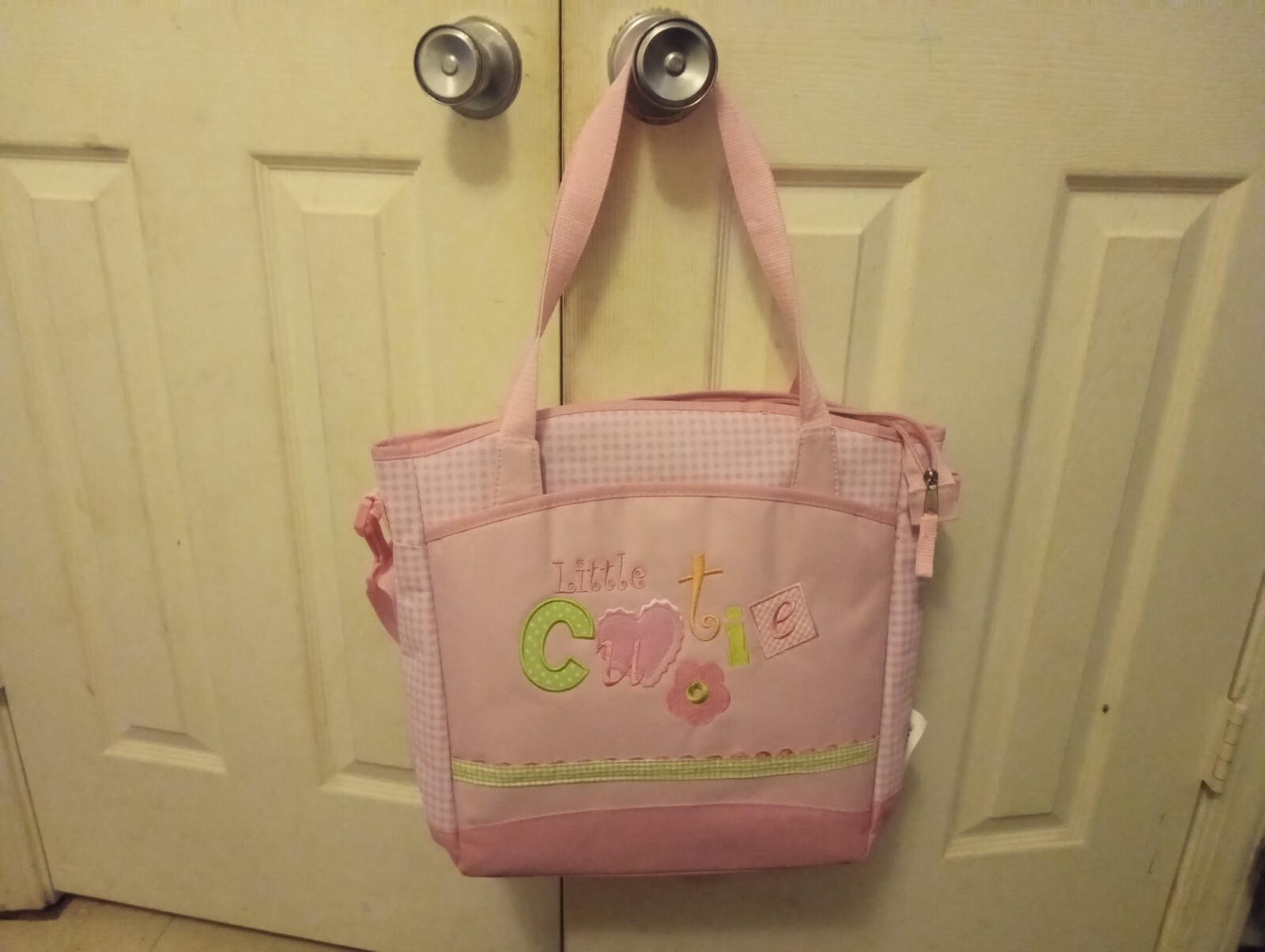 Pink Baby Girl Diaper Bag With Changing Pad
