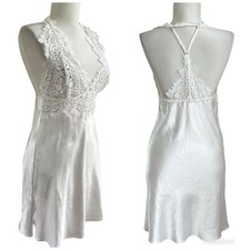 Victorias Secret Y2K Babydoll Slip Mini Dress M Lace Coquette Fairy Lingerie