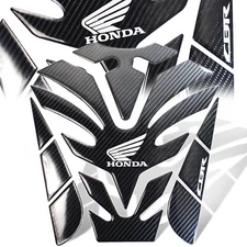 Genuine Real Carbon Fiber 8"Custom Fuel/Gas Tank Pad Decal/Logo Sticker for CBR