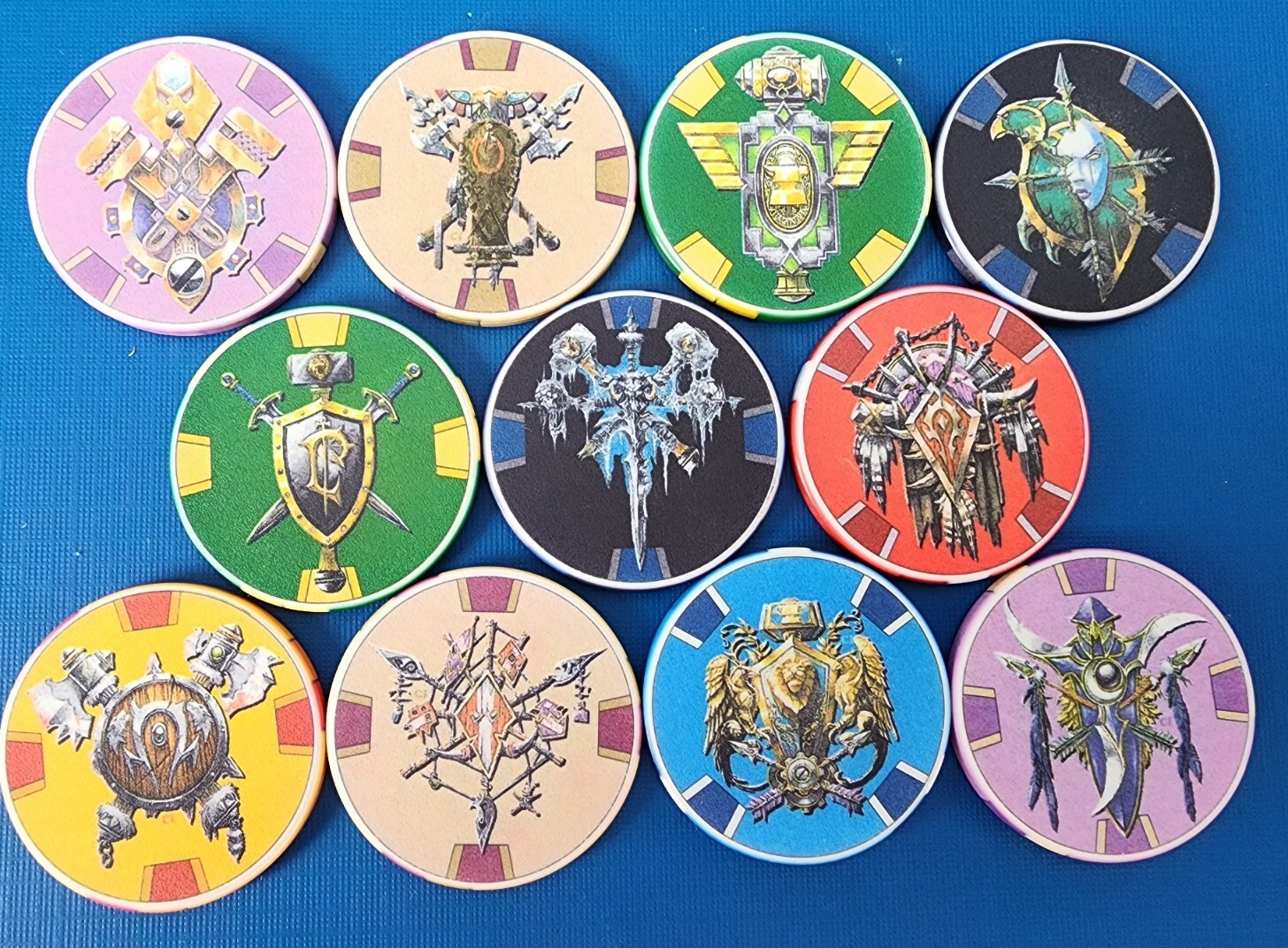 WARCRAFT III Custom Ceramic Poker Chips Chipco / Blizzard Rare Employee Qty 11 eBay