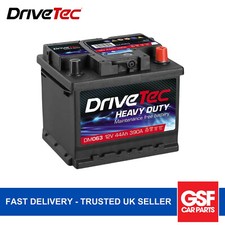 DriveTec Car Battery DM063 12V 44Ah 390A B13 B14 3 Years Warranty T1 Starter SMF