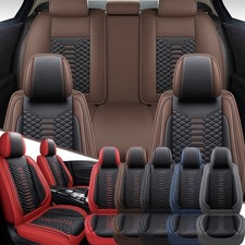 Pickup Truck Suv Seat Cover Leather Full Set Front Rear 5 Seat Cushion Universal