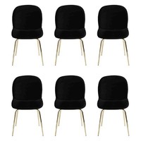Gruppe Garnitur StüHle 6X Stuhl Set Textil Polster Sitz Edelstahl Esszimmer Neu