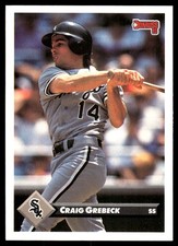 Craig Grebeck 1993 Donruss #199 White Sox MLB READ FREE SHIPPING AutographDen