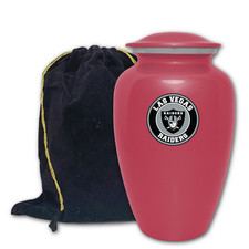 Las Vegas Raider Cremation Memorial Funeral Pink Urn for Adult Ashes with Bag