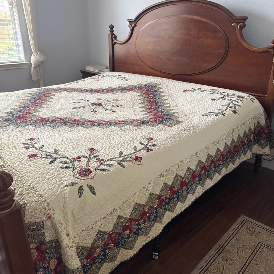 Edredón Cal King Floral Ditsy Cottagecore Country Shabby Chic Decoración Shams 107x 102 Foto 2 de 4