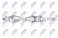 Antriebswelle NTY NPW-FT-110 FüR Fiat 500X Multijet 334AXA1B 334AXA11