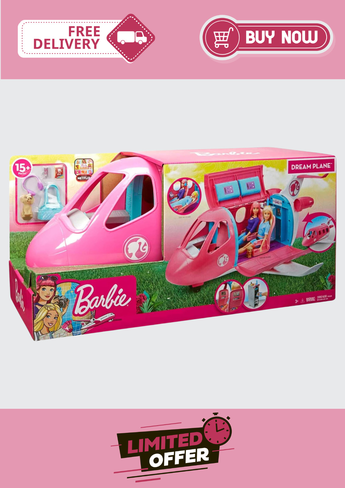 With 15+ Accessories Toy - New
