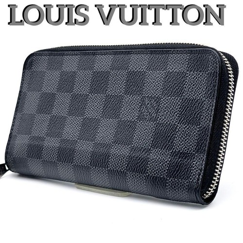 Louis Vuitton Zippy Wallet Damier Graphite Black Compact Pre-owned From Japan