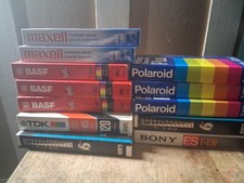 LOT OF 12 VHS TAPES - Maxell Polaroid Sony TDK 6 -8 hour Blank VHS New