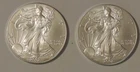 Two 2002 1 Oz Silver American Eagle Bullion Coins (Brilliant Uncirculated)