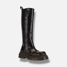 Bottega Veneta Women's Black Tire High Top Boots Shoes Size EU:36 US:6