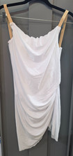 Dance and Sway Rumba Spaghetti Straps Latin Dance Practice Dress White SZ: Small