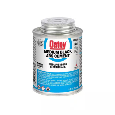 8 Oz. Medium Black ABS Cement Strong Bonding (Not Ship in CA)
