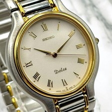 Excellent condition working SEIKO Dolce Quartz new battery men s wristwatch comb