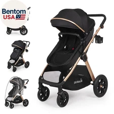 6-In-1 Convertible Baby Stroller with Bassinet Pushchair - Folding Infant Newbor