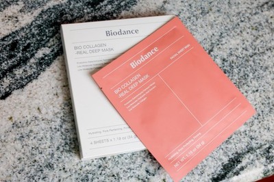 Deep Moisturizing Collagen Sheet Face Mask with Hyaluronic Acid 4 Count