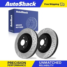 Front Drilled Slotted Brake Rotors for 2021-2023 Dodge Charger Challenger