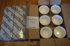 Villeroy & Boch BASKET 6 Porcelain Ramekins w/Exterior Ribs 6 Oz ~New in Box
