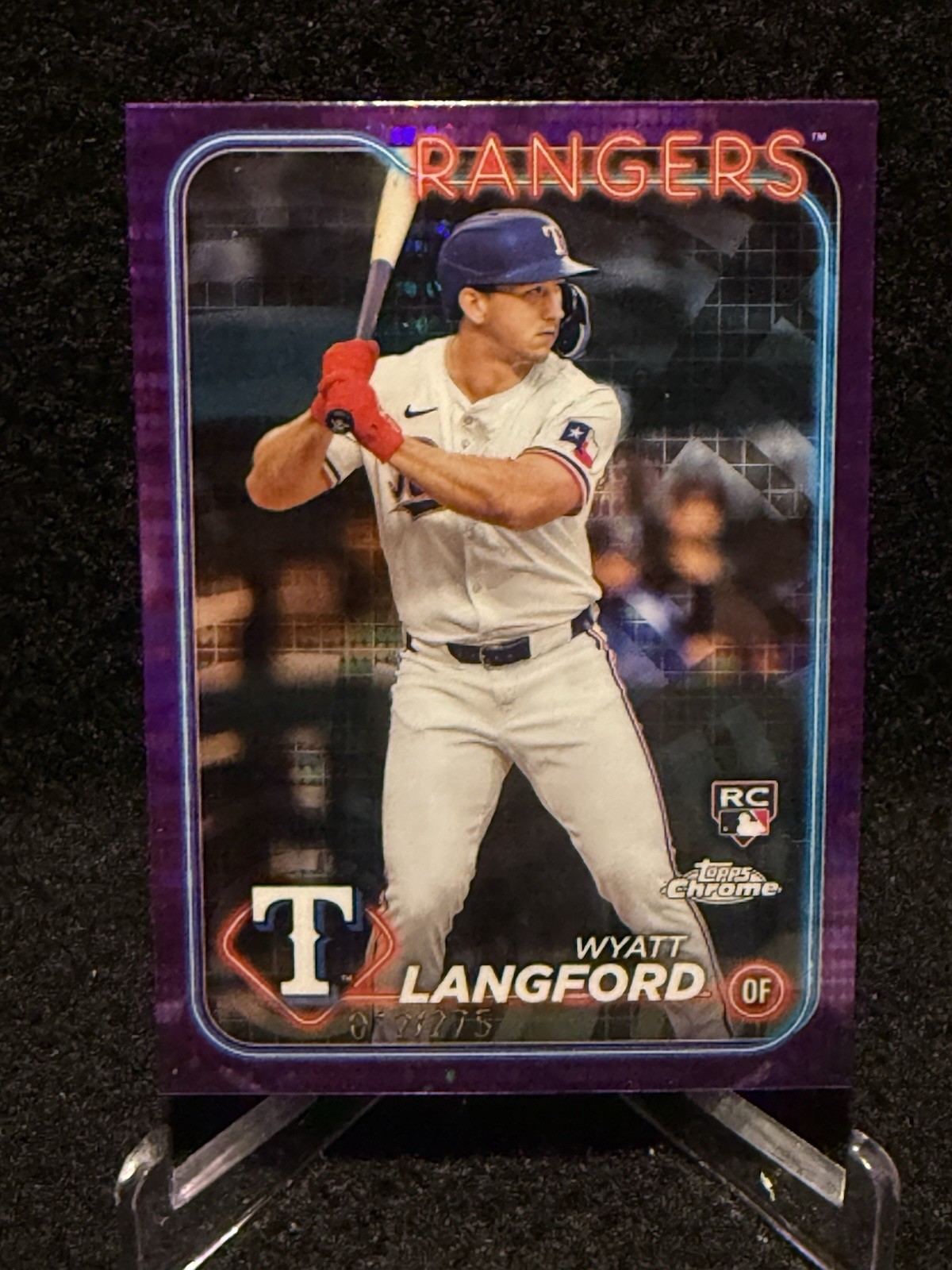 2024 Topps Chrome - Wyatt Langford #122 Purple Sonar Refractor /275 (RC)