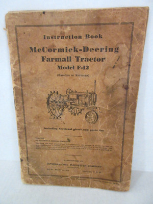 Vintage McCormick-Deering Farmall Tractor Instruction Book 1936 International