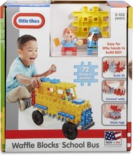 Little Tikes Waffle Blocks Vehicle School Bus - 69 Pcs. - New/Sealed