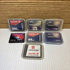 CompactFlash Memory Card LOT OF 7 Mixed PNY Sandisk
