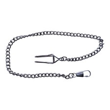 Pocket Watch Chain In A Silver Nickel Finish Complete With Clips UK Seller