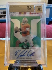JOSHUA DOBBS ROOKIE AUTOGRAPH 2017 LEAF VALIANT GREEN /50 BGS 9.5 TENNESSEE VOLS