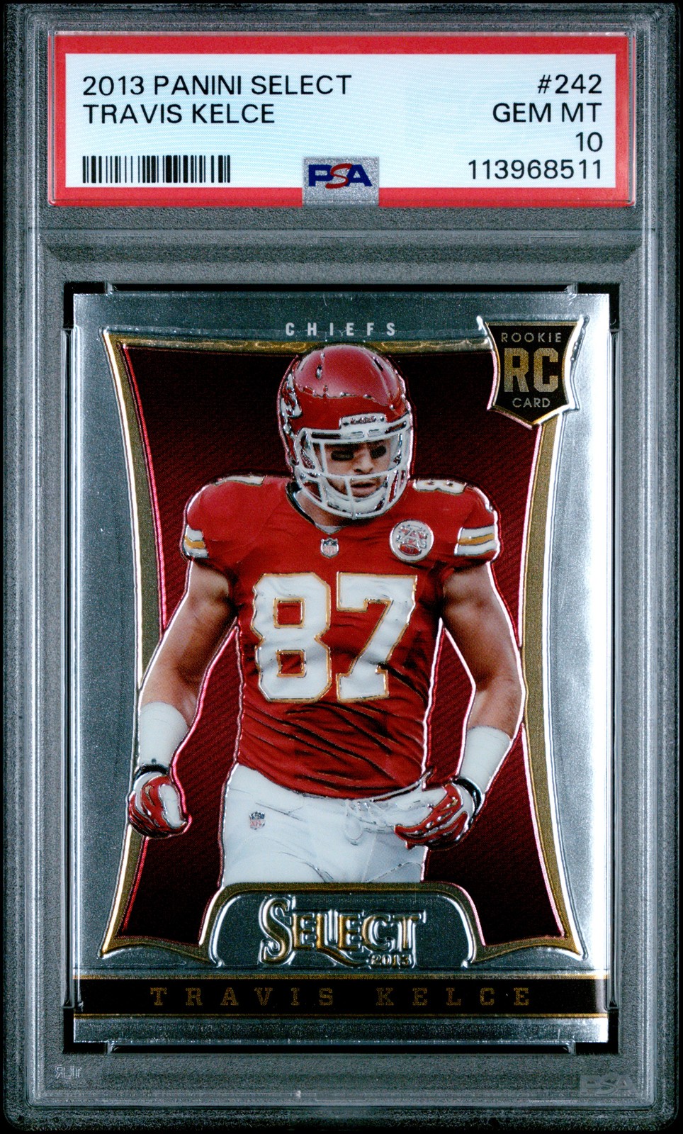 2013 PANINI SELECT #242 TRAVIS KELCE PSA 10