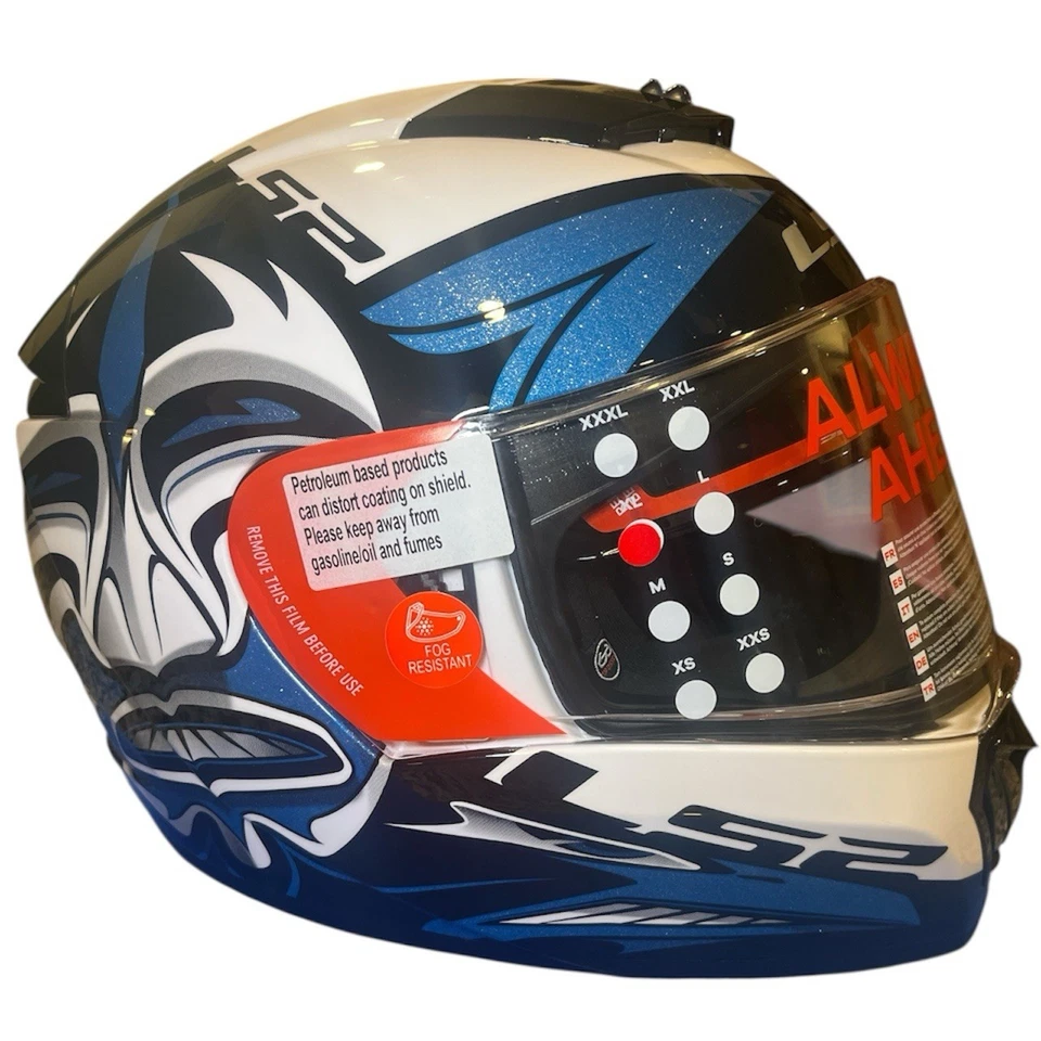 LS2 390-1515 / ROMPEDOR ESTRELLA OSCURA AZUL Y BLANCO / Talla XL (61-62 cm) Foto 2 de 4