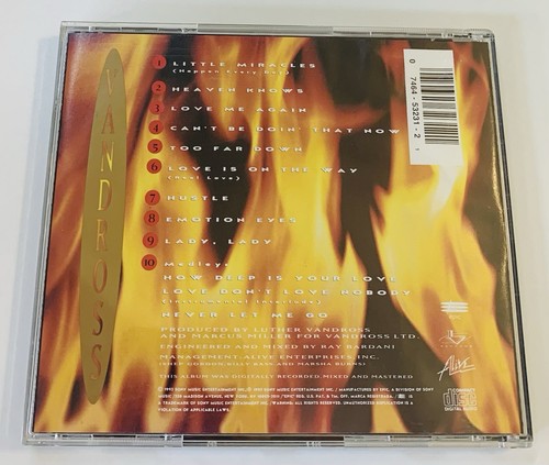 Luther Vandross Never Let Me Go CD (1993) Epic R&B Soul Hits Very Good Cond - Picture 4 of 4