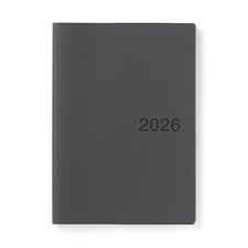 MUJI Planner 2026 Monthly/Weekly, Starting December 2025, A5, Dark Gray