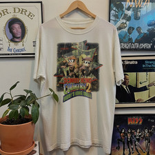 Camiseta blanca años 90 Donkey Kong Country 2 Diddys Kong Quest envejecida M