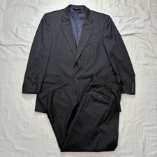 Jos. A Bank Signature Collection 2 Piece Suit Mens 44R 37x28 Gray Nailhead Wool