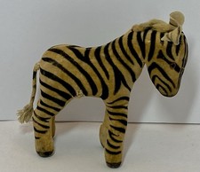Vintage Steiff Velveteen Zebra 5  Tall No Tag...