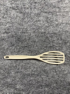 Vintage Foley Cream Plastic Slotted Spatula | Mid Century Modern Made in USA