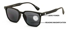 Progressive Reading Sunglasses - Zero Power On Top -UV Protection Tinted Bifocal