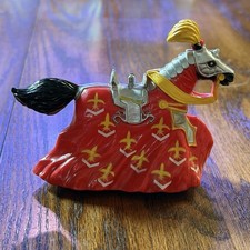 Vintage 1988 Britains Medieval Knights Castle Red Horse Rolling Toy Figure 3