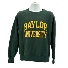 Vintage Champion Baylor University Adult Small Sweatshirt Reverse Weave Green
