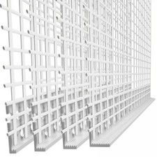 100x PVC-Abschlussprofil mit Gewebe 3-15mm Putzprofil Stab WDVS &Uuml;bergangsprofil