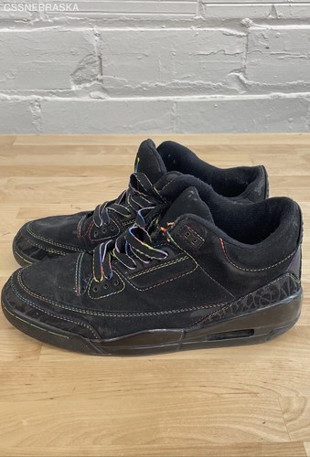 Nike Air Black/Multicolor Men's Jordan Retro Black 136064-001 Sneakers Size 9.5 - Picture 2 of 7