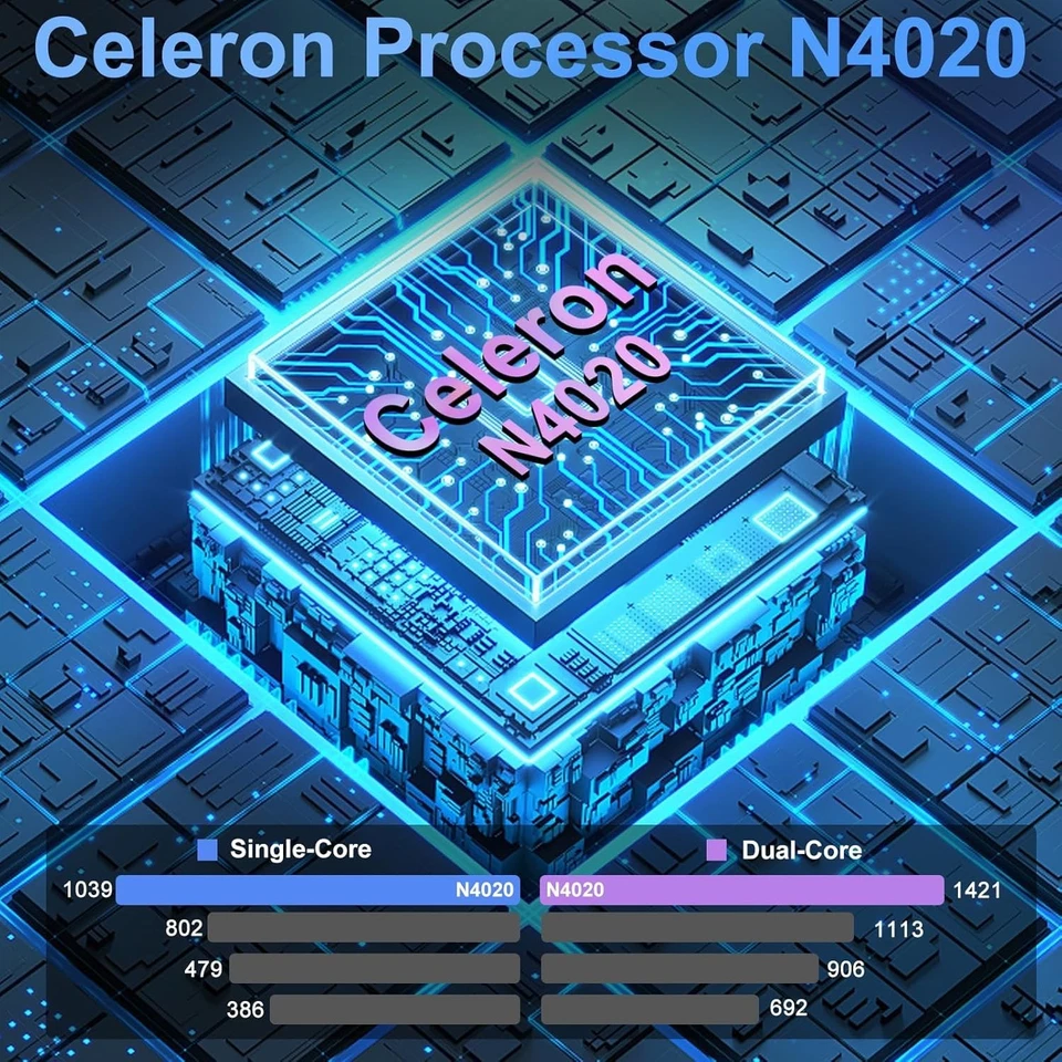 HUQPPQ Laptop 14 Inch Laptop Computer 8GB RAM 256GB SSD Storage(TF Card 512GB-1T - Image 2 of 4