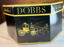 VTG DOBBS Fifth Avenue New York Black Gold Hat Box The Box Shows VTG Wear Tear