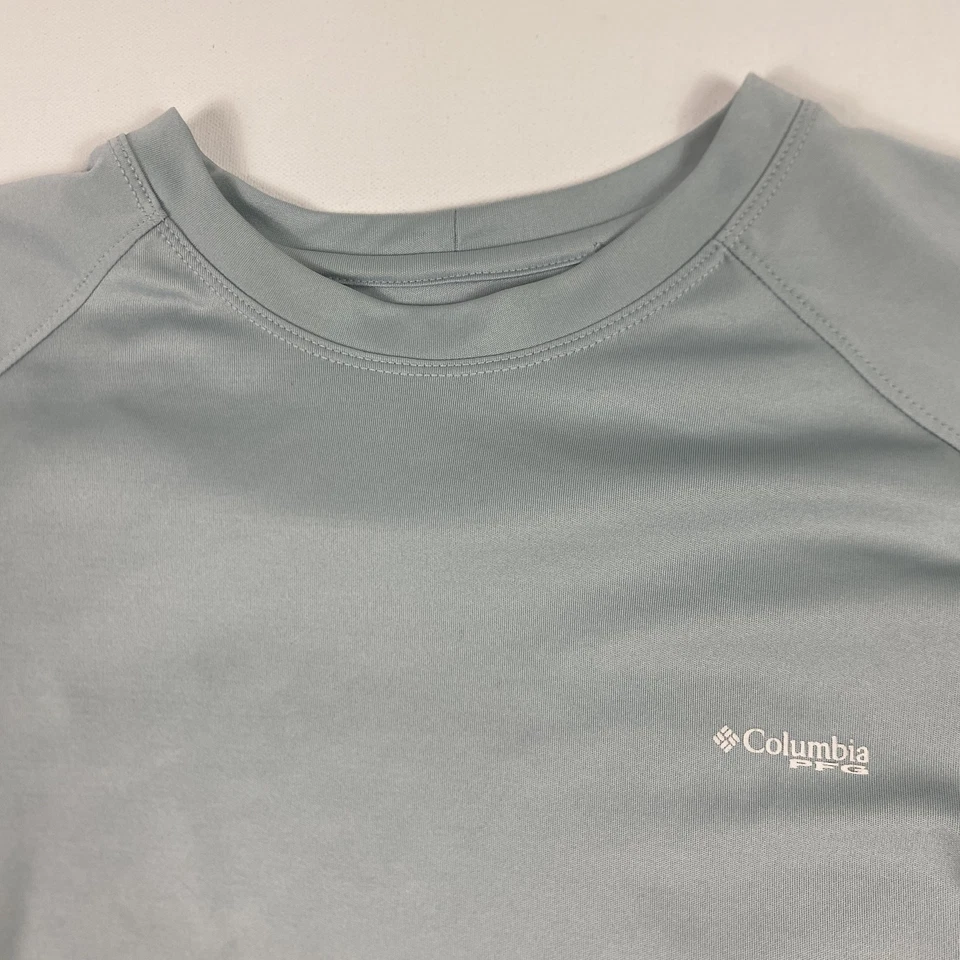 Columbia PFG Shirt Mens Medium Blue Omni-Shade Long Sleeve UPF Fishing - Image 4 of 4