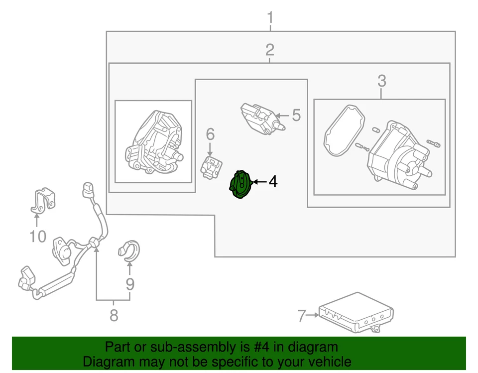 Подлинный Honda 1994-2002 Honda - головной ротор 30103-PAA-A01 - Изображение 3 из 4