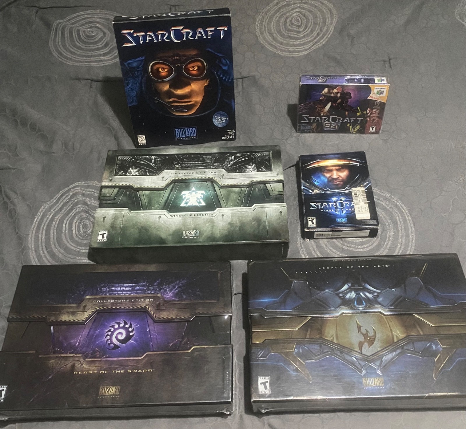 StarCraft Museum: Terran Big Box (2copies), N64 CIB, WoL, + Sealed HotS/LotV