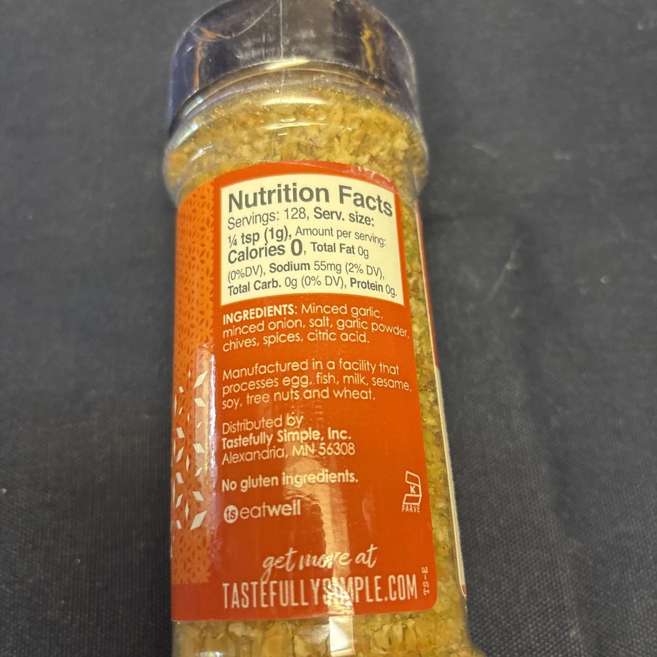 BRAND NEW Tastefully Simple Garlic Garlic Seasoning, 4.5 Ounce (Sealed) - Image 2 of 2