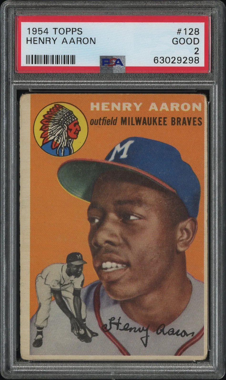 1954 Topps Henry Aaron #128 PSA 2